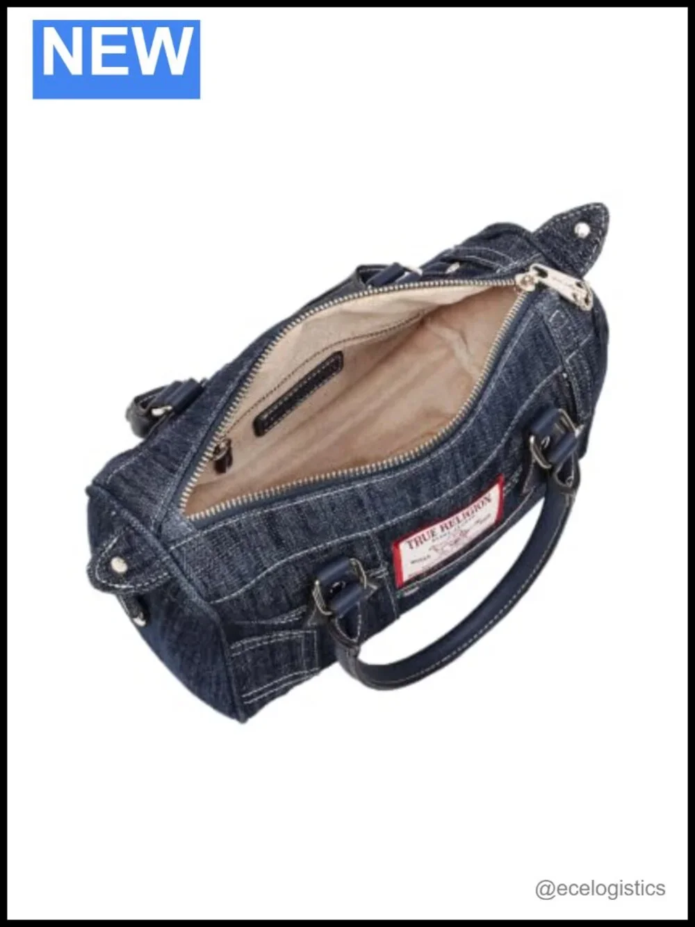 True Religion Denim Heritage Satchel with Crossbody Strap